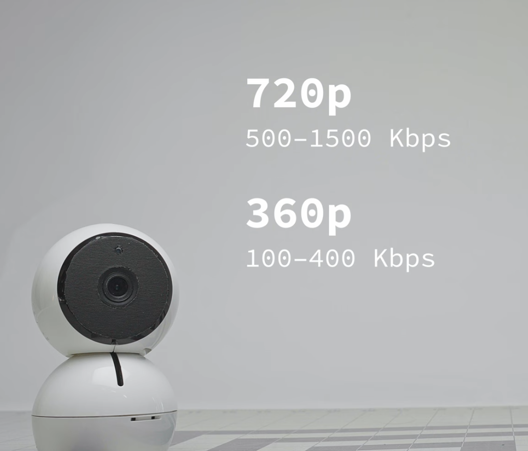 A typical camera generating both 720 and 360 streams simultaneously